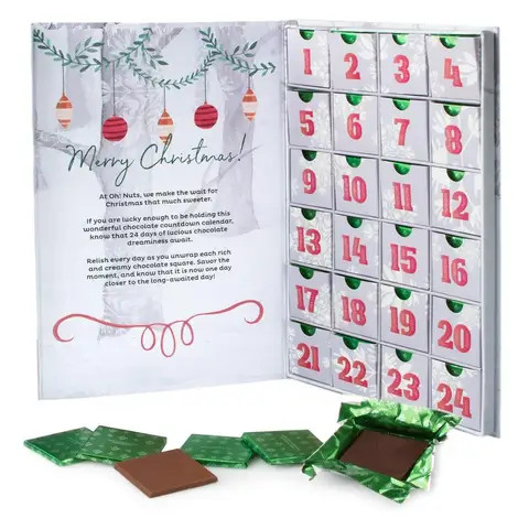 Buy Custom Printed Gift Cardboard Packaging Chocolate Advent Calendar ...