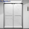 Custom Shower Room Black 8Mm Bathroom Pivot Framed Shower Door Tempered Glass Shower Glass Doors