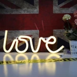 Custom USB & Battery Powered Wedding Decor PVC Love Letter LED Neon Sign Light