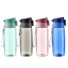 Custom your logo eco one click open 700ml leak proof clear plastic gym bpa free tritan sports water bottle with sports cap
