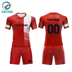 Custom your pattern sublimation football jersey set wholesale soccer uniform
