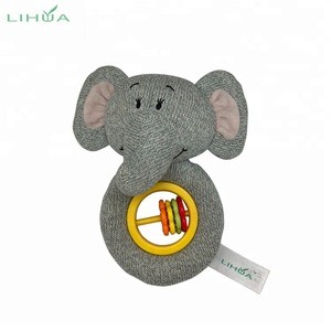 Customable Soft Plush Animal Musical Baby Plush Rattle Toy