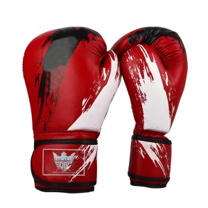 customize  PU leather & Cow hide leather boxing gloves, kickboxing and Muaythai fighting gloves for sparring bag