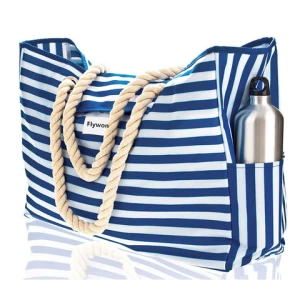Customize waterproof beach bag pool bag with rope handles