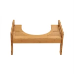 Customized bathroom with adjustable bamboo squat toilet stool