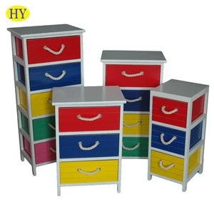 Customized Cheap Colored Children Furniture Cabinet with Drawers