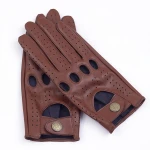 Customized Mens Leather Full Finger Driving Gloves
