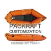 Customized top sale light weight TPU 1-Person inflatable packraft/ bike raft paddle kayak