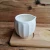 Import Daily use plain white stoneware ceramic sugar pot with lid creamer milk jug with spout wooden tray from China