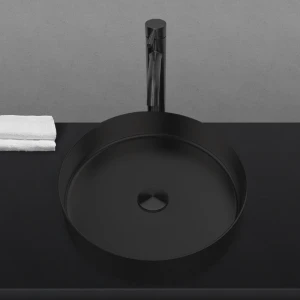 DALI american standard sink face wash basin lavatory small Stainless Steel one piece round black countertop bathroom basin sink