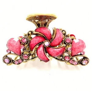 Decorative Hair Accessories Large Metal Crystal Hair Claw