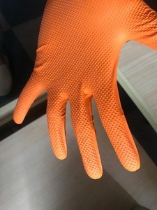 Diamond Orange Advance Powder-Free Disposable Nitrile Gloves, 6 Mil, Heavy Duty