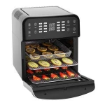 digital control grill & air fryer for 3 layer cook, air fryer oven 12L with visible window