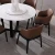 Import dining room furniture marble tops round dining table with rotating centre E4004 from China