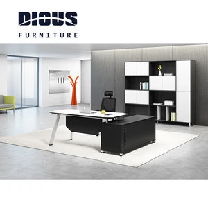 Dious modern hot sale computer desk with cd rack computer desk specifications