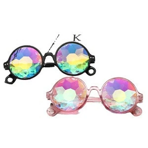 Disco Mosaic Prom Funny 4D Glass Crystal Kaleidoscope Glasses Sunglasses