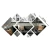 Import DIY acrylic diamond-shaped mirror home decoration wall paste art wall paste mural applique mirror sticker from China