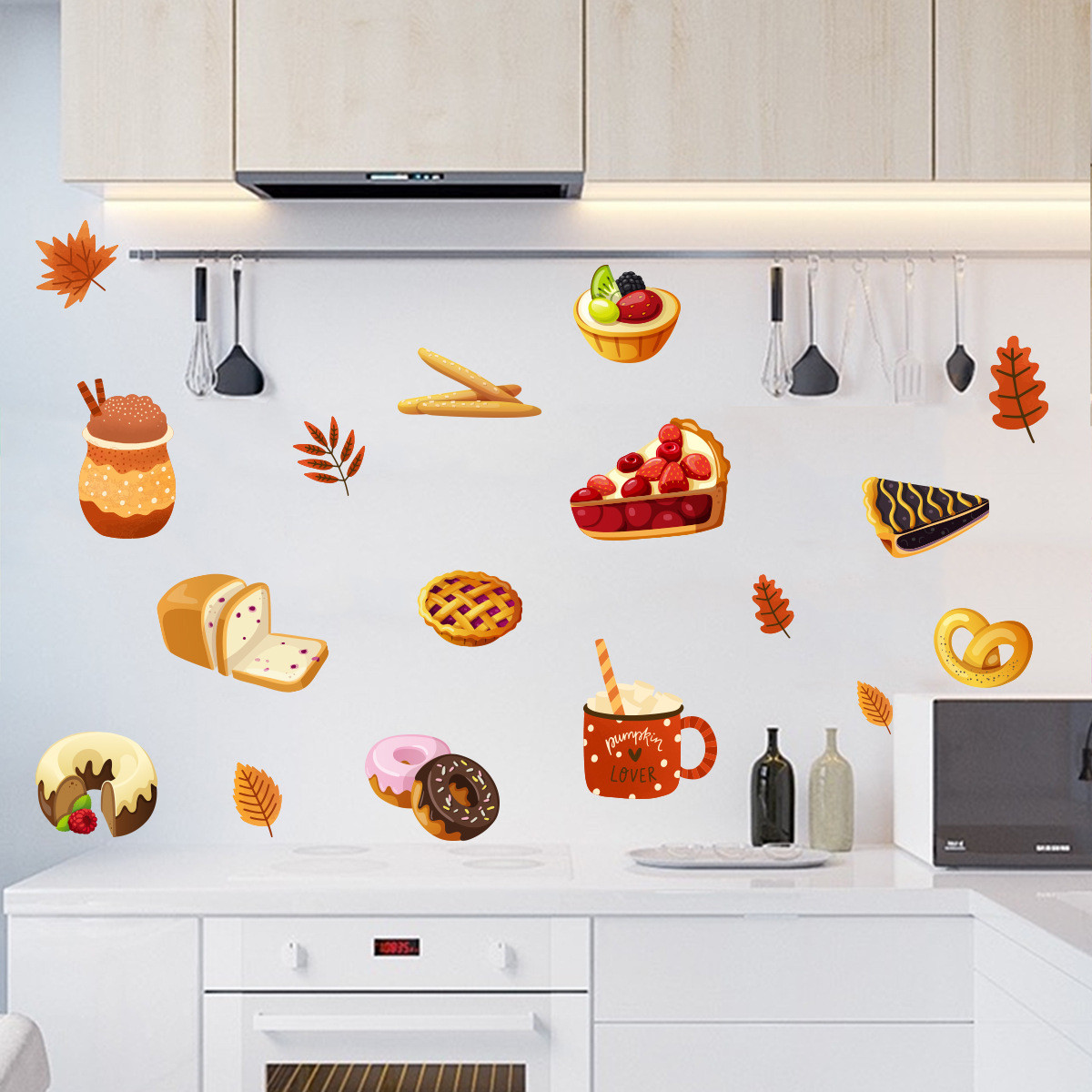Buy Diy Decorative Food Home Decal Living Room Decoration Decal ...