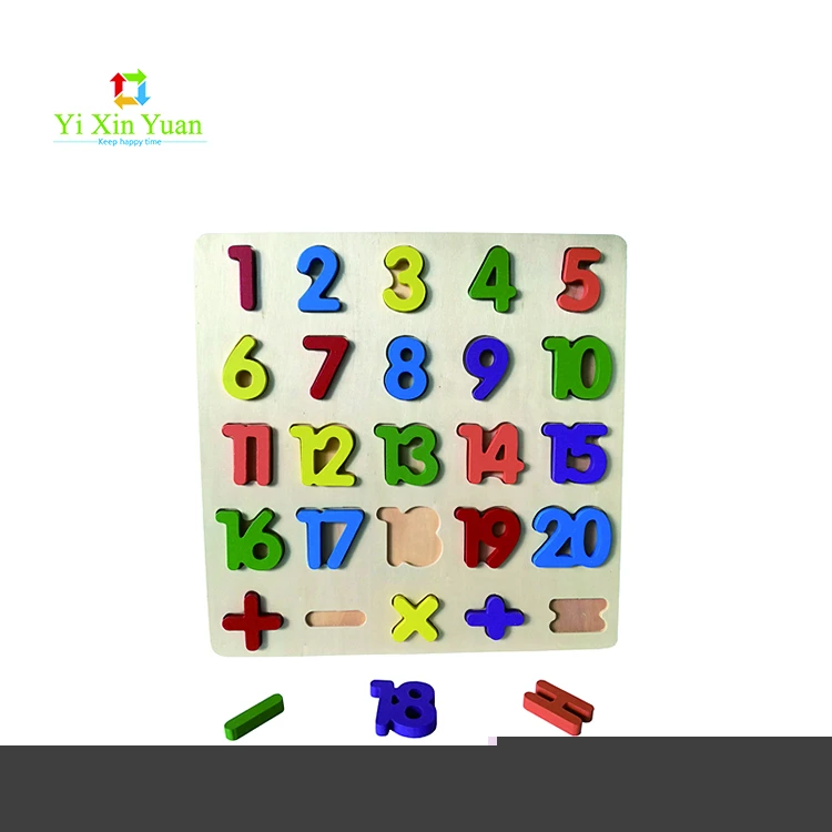 DIY puzzle toys  Wooden Number and Alphabet Puzzle Board  Kids Early Educational Toy Number Sorter Blocks for Baby