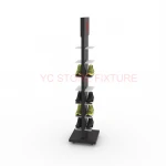 Doubel-sided floor shoe display stand sport shoes display rack
