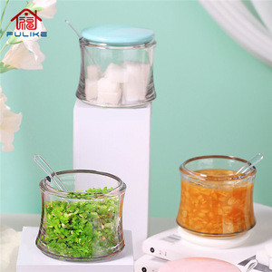 Durable 2Pcs Set Kitchen Accessories Tools Plastic Condiment Containers with Lids