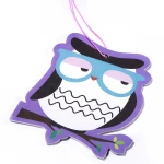 Eco-friendly cartoon paper hanging car air freshener with polybag  car air freshener