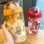 Import Eco friendly household products plastic sports drink bottle with Stirring straw children kids cute water cup from China