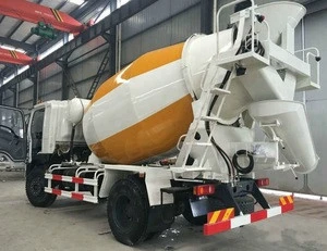 Economic Dongfeng 4x2 3 cubic meters concrete mixer truck