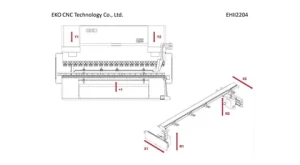 EHM Brand 2204 Hydraulic Press Brake Fully Automatic 6Axis/8Axis Delem CNC Controller Carbon Steel Bending Hotels Used Condition