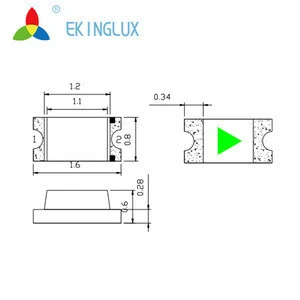 Ekinglux chip led 0603 yellow green smd led 0603 package Shanghai led smd