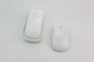 Elegant and ergonomic design 2.4MHZ Slim White Wireless Mouse