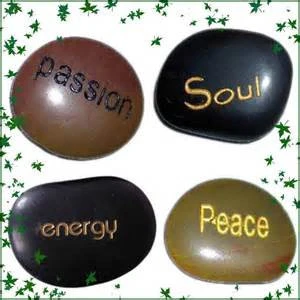 Engraved Stones words stones for vase filler,candle display ,crafts and more