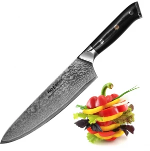 Existing  8inch damascus steel chef  knife with G10 handle