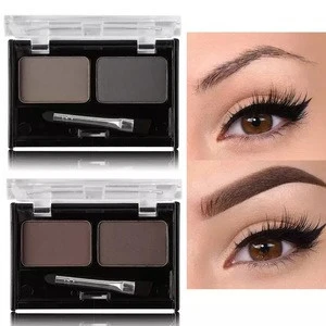 Eye Brow Dye Makeup 2 Color Eyebrow Powder Palette Waterproof Eyebrow Tattoo Cake Shadow Kit with Brush