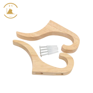 Factory Direct Rustic Wooden Coat Hook Rubber Wooden Hook Customized Design For Hanging