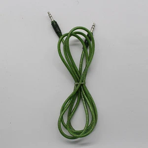 Factory direct sale eco-friendly various color audio line transparent audio cable for phone