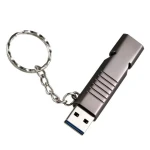 Factory Direct Whistle USB Flash Drive Creative Metal High Speed USB3.0 Outdoor Whistle USB Flash Drive