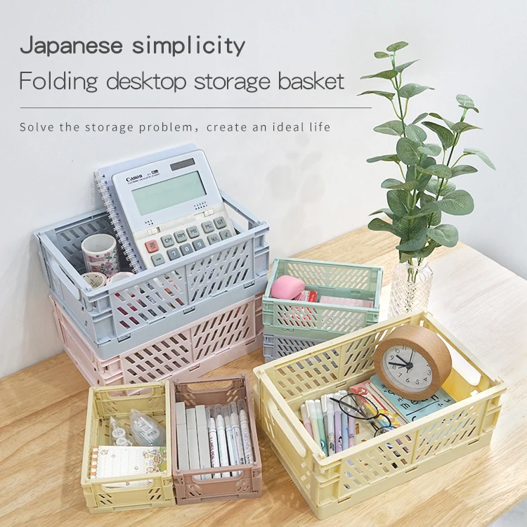 Factory Directly Plastic Luxury Customized Style Fruit vegetable Snack storage folding picnic basket with Handle Wholesale