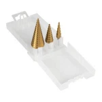 Factory Metric 3 pcs Hex shank R trough HSS Step Drill bits set for metal