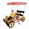 Factory outlet sightseeing four wheels canopy tour Quadricycle Surrey bike cycling with child seat