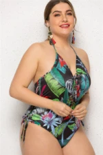 factory plus size floral swimwear women hot  swimwear high quality bikini beachwear one piece swimwear