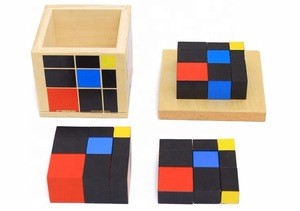 Factory Preschool Training Learning Toys Montessori Toy Wooden Trinomial Cube Math education Toy
