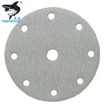 Factory Supply 200mm grit 100# White Silicon Carbide Hook and Loop Sanding Disc with holes for Stainless Steel