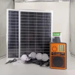 Factory Supply LiFePO4 Solar Emergency Power Station 150W Portable Solar Lighting System With Mp3