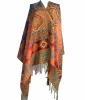 Factory wholesale 180*70cm poncho wool unisex Jacquard scarf shawl Bufanda