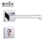 Fancy Zinc Alloy Chrome Internal External Brushed Gold Door Handle Design