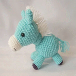 fashion Christmas design yarn diy gift crochet yellowl horse the unicorn kit for kids handwork for adult Xmas
