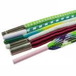 Fashion Custom Design Nylon Packaging Handle Rope With Metal Tip For Paper Gift Bag