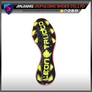Fashion Print Design Soccer Shoe Outsole Football Boots TPU Rubber Sole