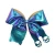 Import Fashion Wholesale Hair Accessories Lovely Multi Pattern Laser Pu Cheerleader Cheerleading Hair Bows from China